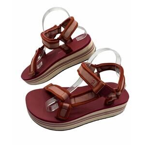 Tory Burch Sport Strappy Sandal Pink Magnolia Loganberry Size 9.5 Y2K Athleisure
